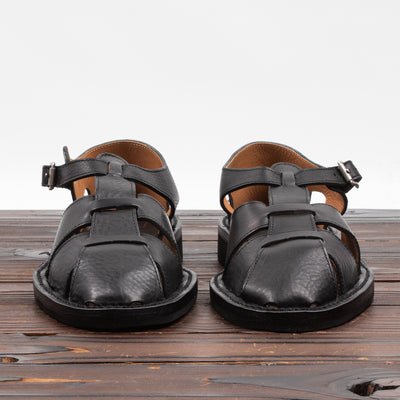 Bruschetta Shoes Orleans Sandal - Black Vachetta Leather - Standard & Strange