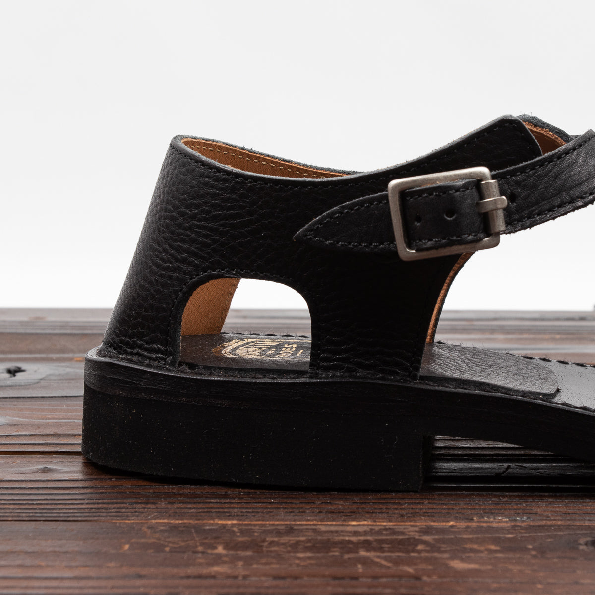 Bruschetta Shoes Orleans Sandal - Black Vachetta Leather - Standard & Strange