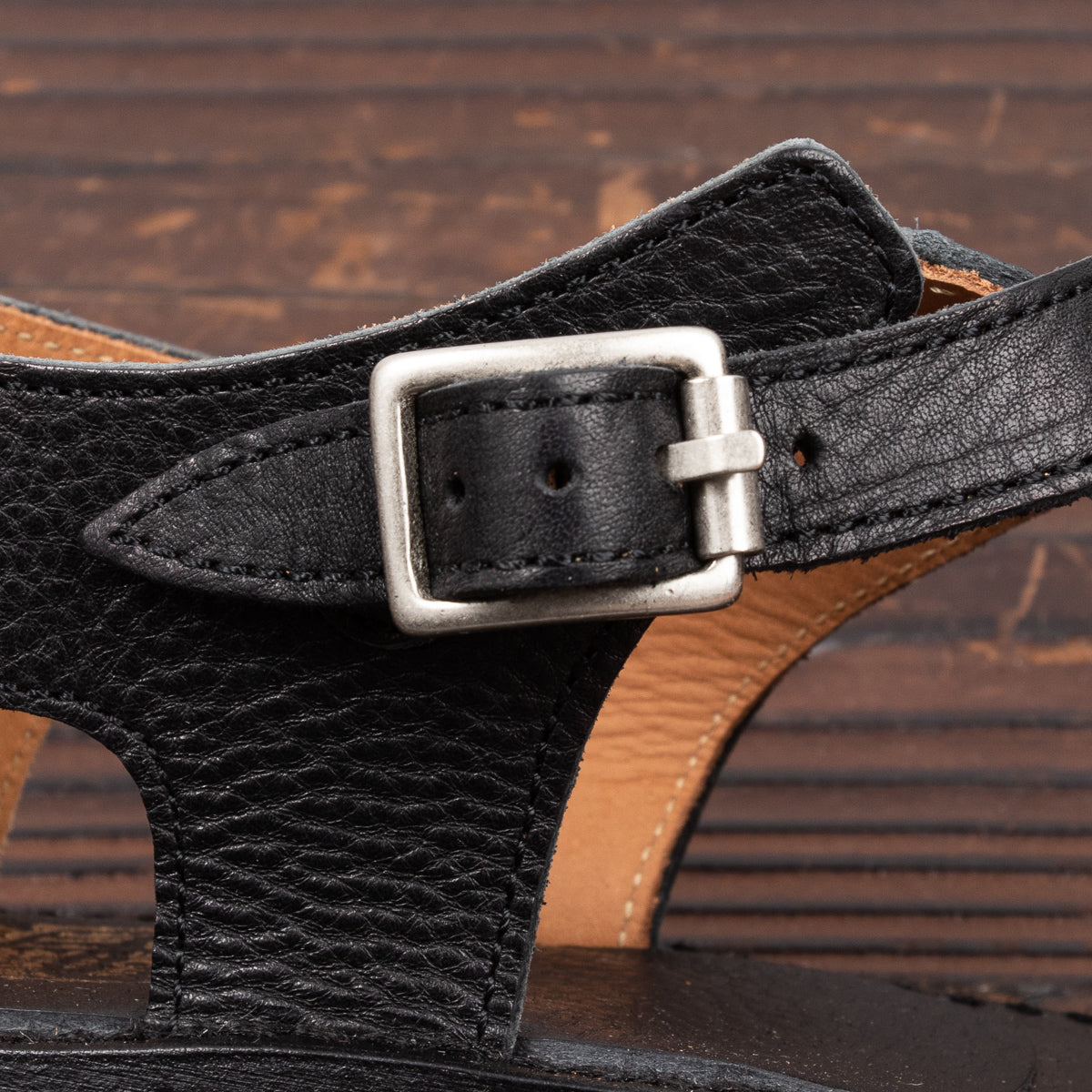 Bruschetta Shoes Orleans Sandal - Black Vachetta Leather - Standard & Strange