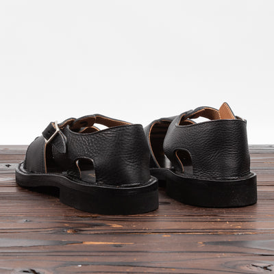 Bruschetta Shoes Orleans Sandal - Black Vachetta Leather - Standard & Strange