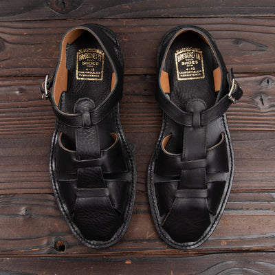 Bruschetta Shoes Orleans Sandal - Black Vachetta Leather - Standard & Strange