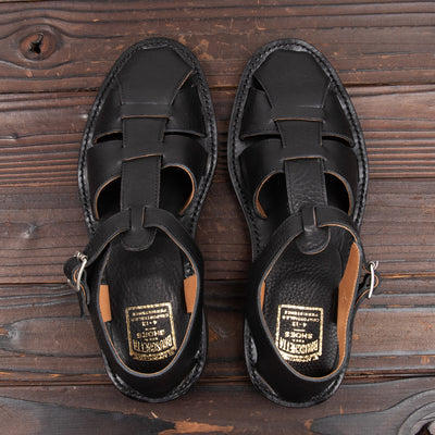 Bruschetta Shoes Orleans Sandal - Black Vachetta Leather - Standard & Strange