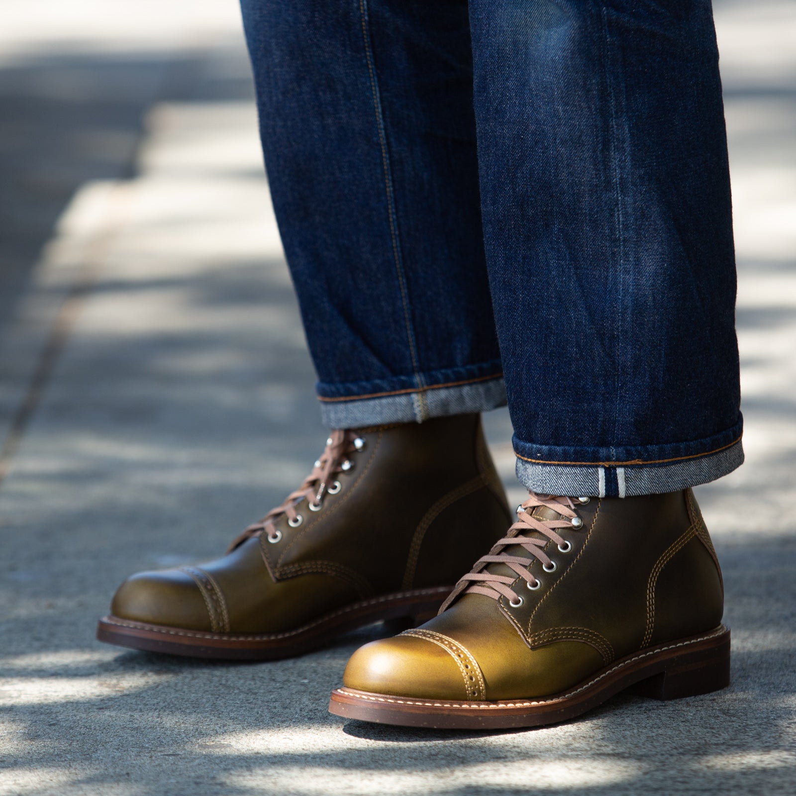 John Lofgren Combat Boots - Dark Olive CXL - Standard & Strange