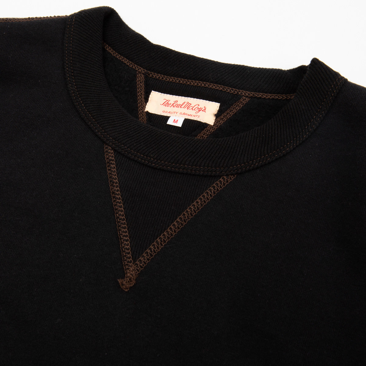 The Real McCoy's Loopwheel Crewneck Sweatshirt - Black - Standard & Strange