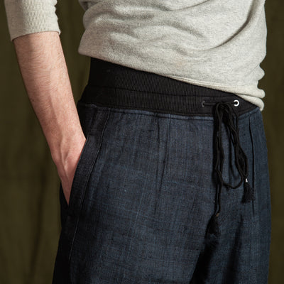 MotivMfg Dinner Track Pants - Midnight Tussah Silk Broadcloth - Standard & Strange
