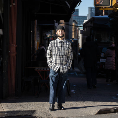 The Real McCoy's 8HU Heavy Weight Flannel Shirt - White - Standard & Strange