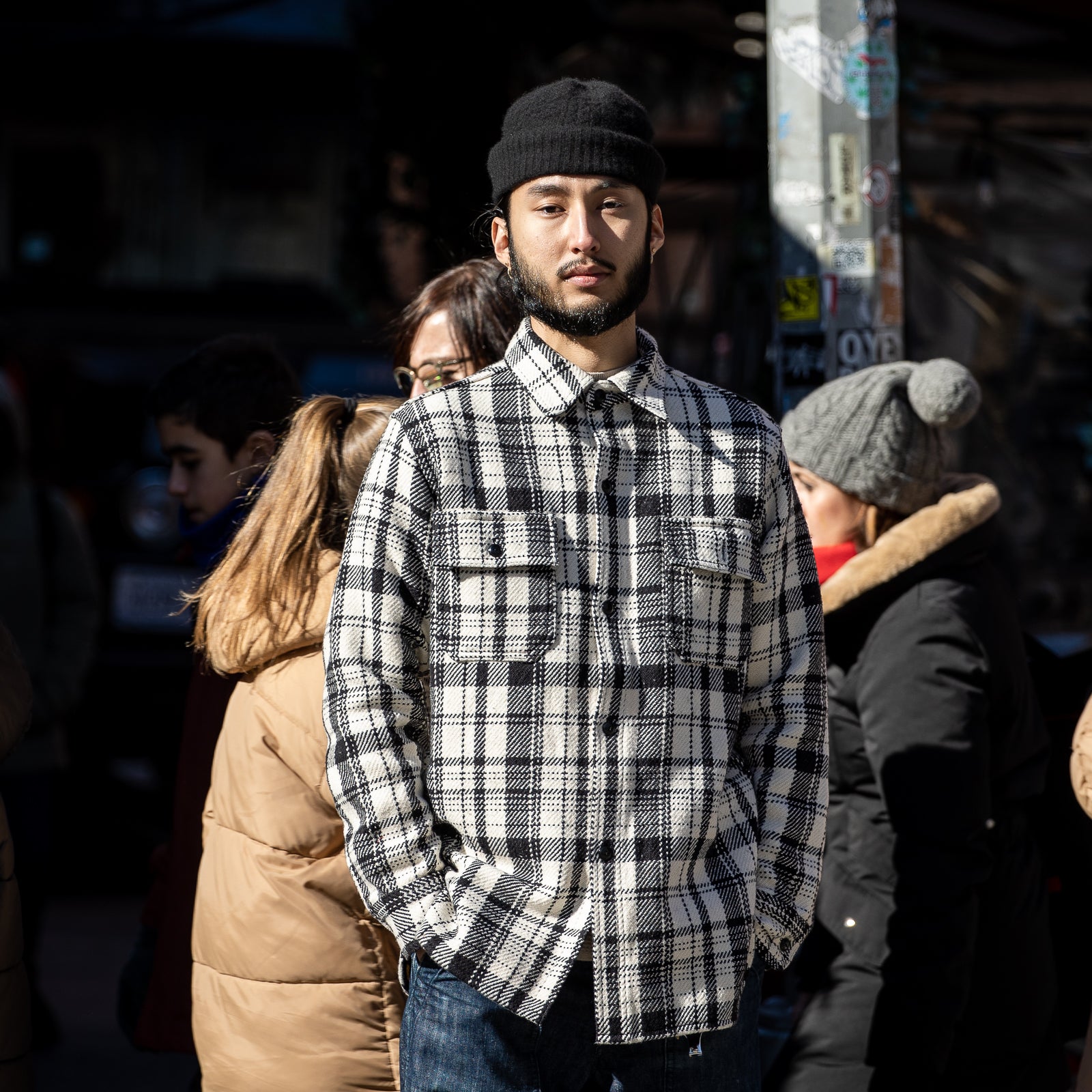 The Real McCoy's 8HU Heavy Weight Flannel Shirt - White - Standard & Strange