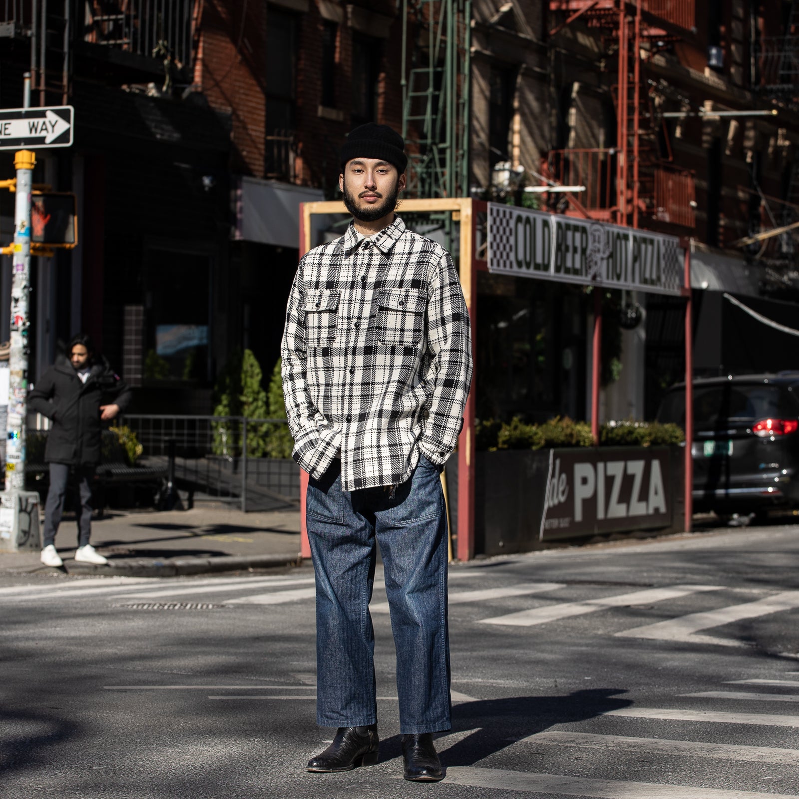 The Real McCoy's 8HU Heavy Weight Flannel Shirt - White - Standard & Strange