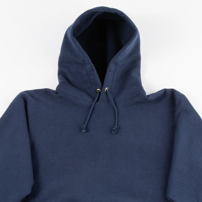 The Real McCoy's Ball Park Heavyweight Hooded Sweatshirt - Navy - Standard & Strange