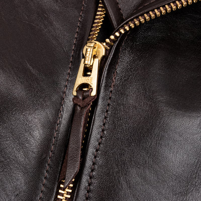 Y'2 Leather Black Hand Dyed Horsehide Double Rider Jacket (HR-56) - Standard & Strange