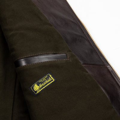 Y'2 Leather Black Hand Dyed Horsehide Double Rider Jacket (HR-56) - Standard & Strange