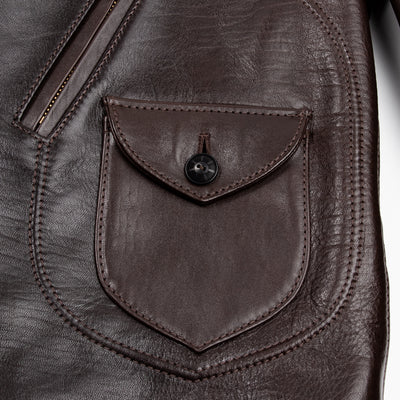 Y'2 Leather Black Hand Dyed Horsehide Double Rider Jacket (HR-56) - Standard & Strange