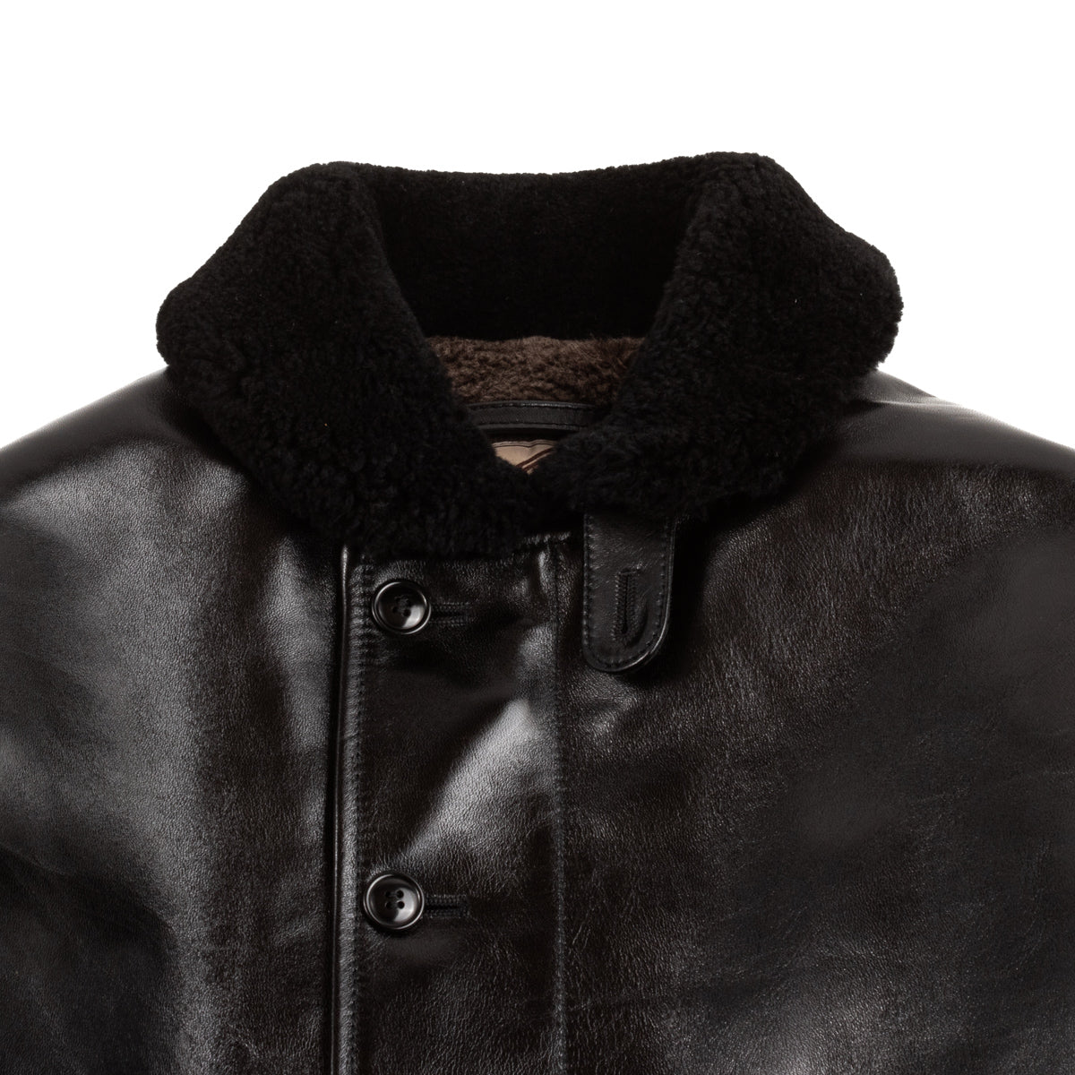Y'2 Leather Aniline Horse N-1 Deck Jacket - Black (LN-1) - Standard & Strange