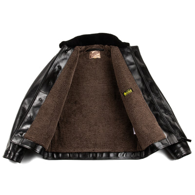 Y'2 Leather Aniline Horse N-1 Deck Jacket - Black (LN-1) - Standard & Strange