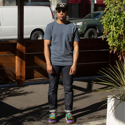 Freenote 13oz Shifter Tee - Faded Blue - Standard & Strange