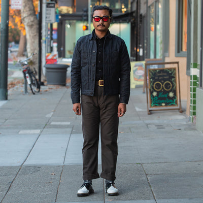 Freenote RJ-1 Jacket - Black Waxed Canvas - Standard & Strange