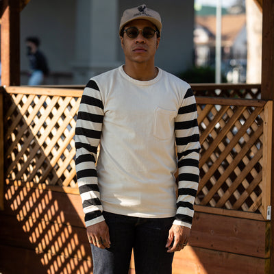 Freenote Shifter L/S Tee - Natural Combo - Standard & Strange