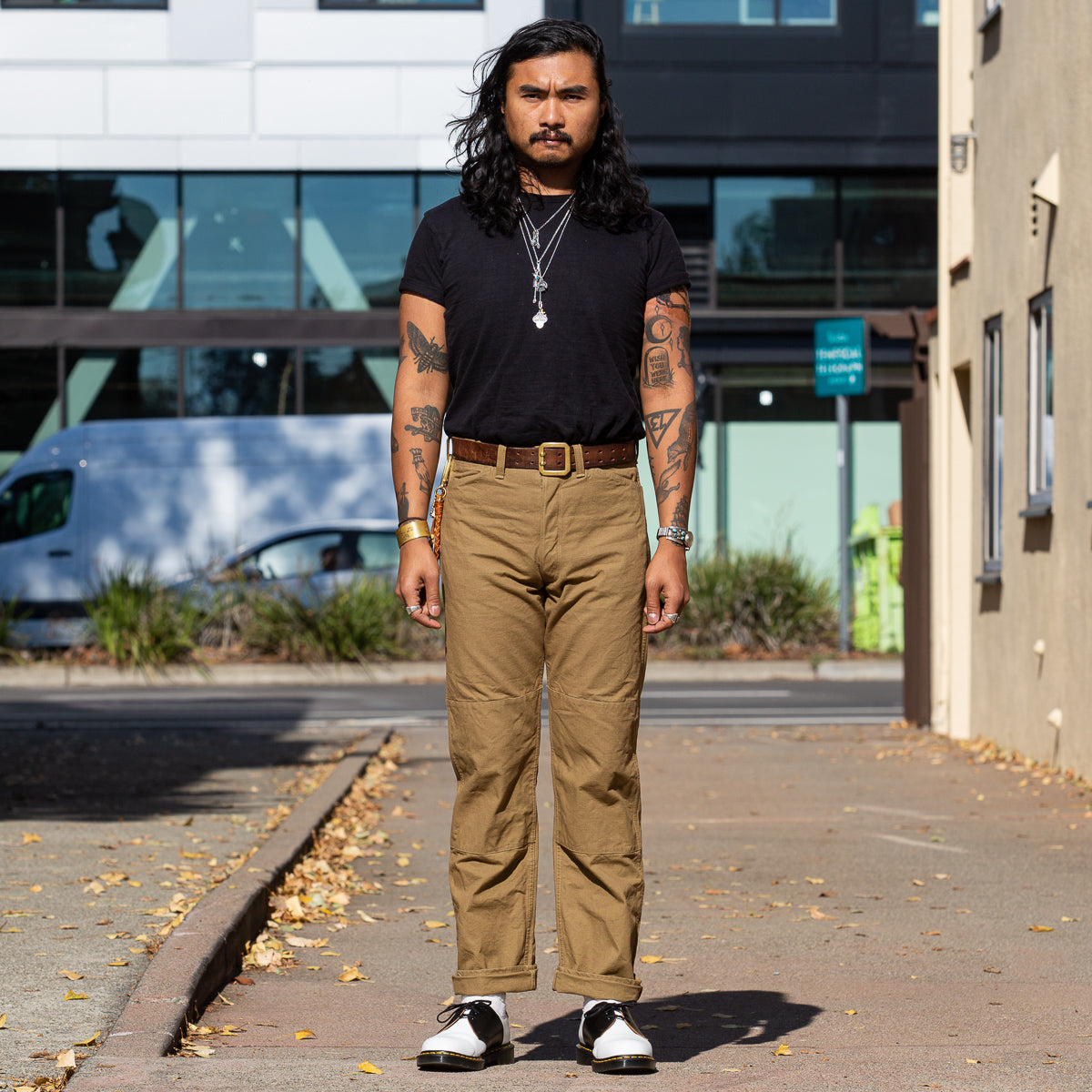 Ooe Yofukuten The Boss Pants - 12.5oz Khaki Selvedge Duck - Standard & Strange
