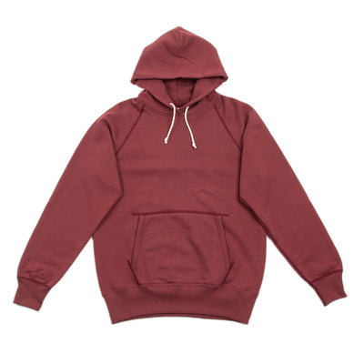 The Real McCoy's 9oz Loopwheel Pullover Hoodie - Maroon - Standard & Strange
