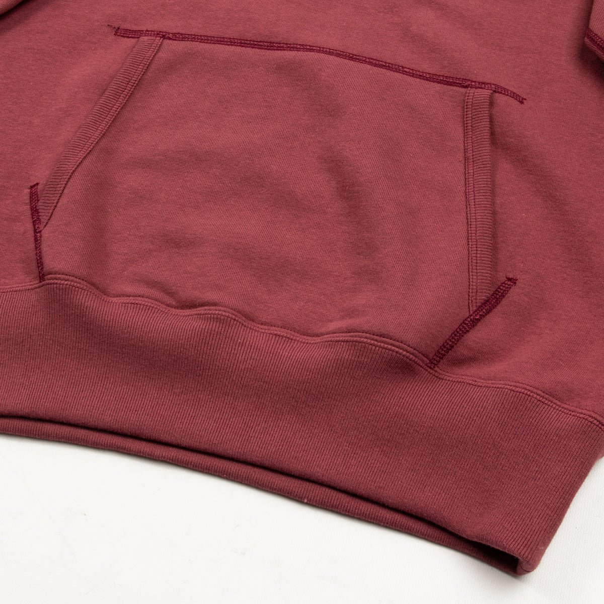 The Real McCoy's 9oz Loopwheel Pullover Hoodie - Maroon - Standard & Strange