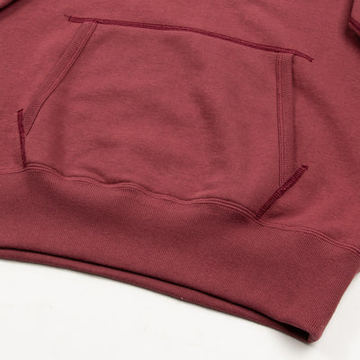 The Real McCoy's 9oz Loopwheel Pullover Hoodie - Maroon - Standard & Strange