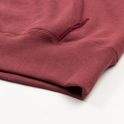 The Real McCoy's 9oz Loopwheel Pullover Hoodie - Maroon - Standard & Strange